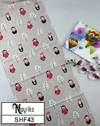 شال نخی فانتزی دخترانه کرم با پنگوین زمستانی کد SHF43