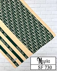 شال نخی سبز با حاشیه کرم برند دیور کد SF730