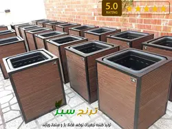 فلاور باکس چوب پلاست مدل درسا
