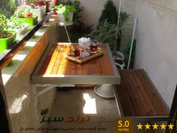 میز تاشو دیواری تراس مدل پاتر