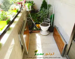میز تاشو دیواری تراس مدل پاتر