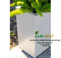 ترنج سبز | فلاور باکس گالوانیزه مستطیلی مدل فلورا