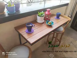 بررسی مشخصات و قیمت خرید میز بالکن تاشو دیواری 100 در 40