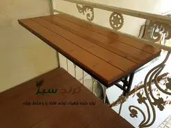 بررسی مشخصات و قیمت خرید میز بالکن تاشو دیواری 100 در 40