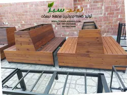 بررسی مشخصات و قیمت خرید نیمکت دو طرفه رستورانی با فلاور باکس