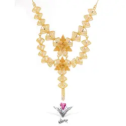 گردنبند طلای زنانه تراش هندی | حقانی