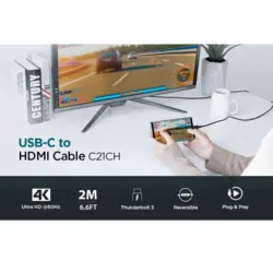 کابل تبدیل USB-C به HDMI مدل TH001 طول 2 متر
