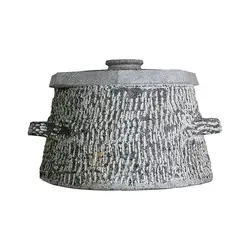 دیگ سنگی چکشی صادراتی دسته دار سایز 120 معادل 5 نفر خوراک متوسط 4 لیتری - فرشسا
