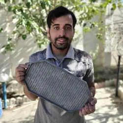 استیک پز گریل دو طرفه چدن خالص بدون روکش شیمیایی (چدن روسی تابه گریل چدنی روس)