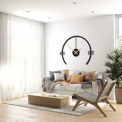 ساعت دیواری فلزی مدرن دایره