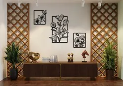 تابلو فلزی دیواری سه تکه گل