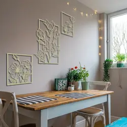 تابلو فلزی دیواری سه تکه گل