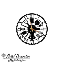 ساعت دیواری فلزی آشپزخانه