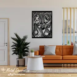 تابلو دیواری فلزی دکوراتیو کوبیسم
