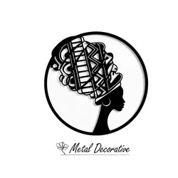 تابلو فلزی دیواری زن افریقایی