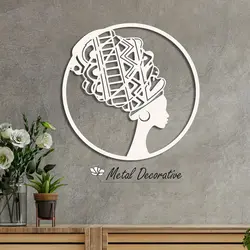 تابلو فلزی دیواری زن افریقایی