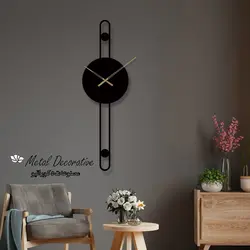ساعت دیواری فلزی طرح جدید مینیمال بلند