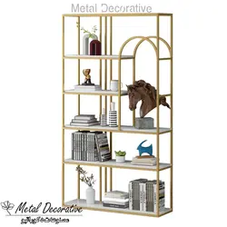 شلف فلزی ایستاده کتابخانه دکوراتیو