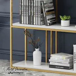 شلف فلزی ایستاده کتابخانه دکوراتیو