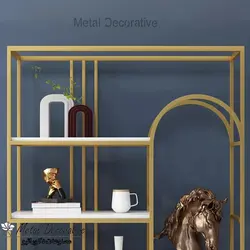 شلف فلزی ایستاده کتابخانه دکوراتیو