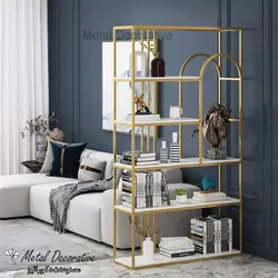 شلف فلزی ایستاده کتابخانه دکوراتیو