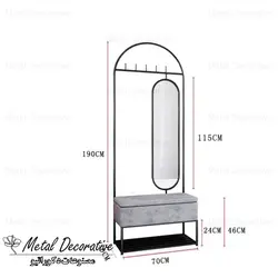 جالباسی و جاکفشی دارای باکس مبله و آینه