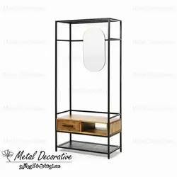 رگال لباس دکوراتیو تک کشو و آینه دار