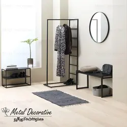 جالباسی و آویز شال 6 ردیفه فلزی