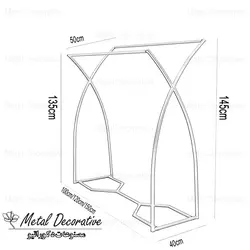 آویز لباس فروشگاهی دو ردیفه