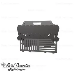 منقل مسافرتی تاشو کباب ذغالی گریل دار با کیف برزنتی