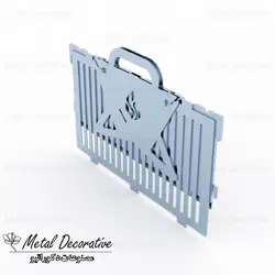 منقل مسافرتی تاشو طرح شعله همراه با کیف برزنتی