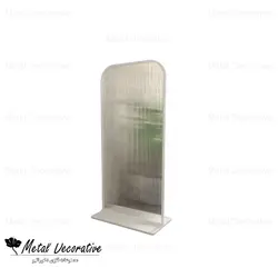 پارتیشن فلزی دکوراتیو با شیشه تکسچر میله ای