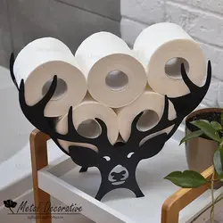نگهدارنده فلزی رول دستمال کاغذی سرویس بهداشتی طرح گوزن