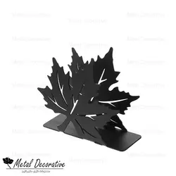 جا دستمال کاغذی رومیزی آشپزخانه طرح برگ فلزی پک 10 عددی