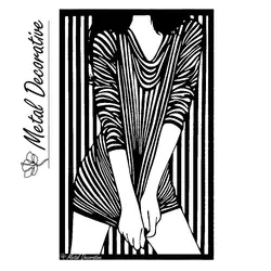 تابلو دکوراتیو دیواری فیگور زن لباس مشبک