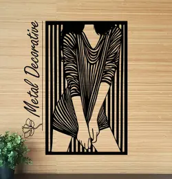 تابلو دکوراتیو دیواری فیگور زن لباس مشبک