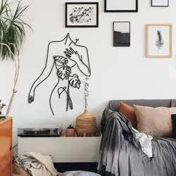 تابلو دکوراتیو دیواری فیگور برگ و تنه قدی