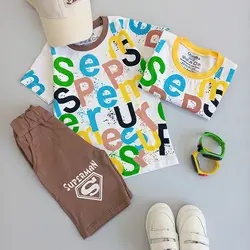 تیشرت شلوارک حروف انگلیسی - mahdinakids