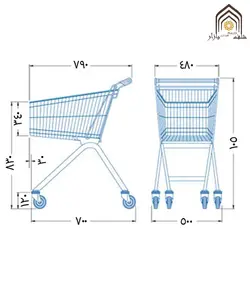 چرخ خرید 80 لیتری کفی دار