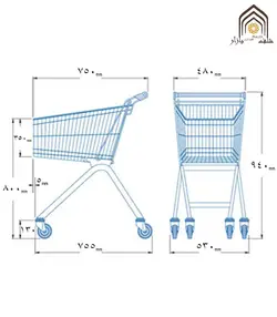 چرخ خرید فروشگاهی 80 لیتری
