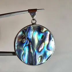 پلاک نقره صدف آبالون