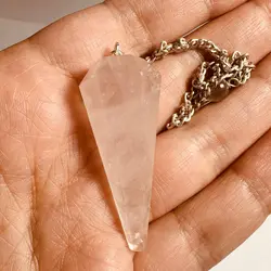 پاندول(شاقول) رز کوارتز طبیعی ۲۴۰۴۴۱