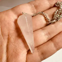 پاندول(شاقول) رز کوارتز سنگی طبیعی ۲۴۰۴۳۷