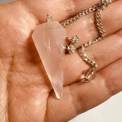 پاندول(شاقول) رز کوارتز طبیعی ۲۴۰۴۲۷