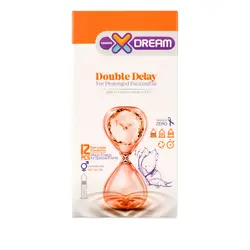 کاندوم تاخیری  مضاعف و خاردار  ایکس دریم مدل Double Delay بسته 12 عددی(انقضا2026/04)