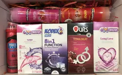 پکیج کاندوم شیاردار،کاندوم 8 کاره،کاندوم تاخیری و میوه ای،کاندوم تاخیری و خاردار_اسپری تاخیری_ژل تنگ کننده_ژل روان کننده و گرم کننده