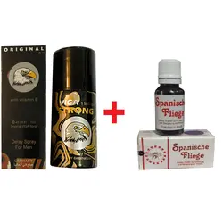 قطره تحریک کننده بانوان اسپانیش فلای سفید اورجینال دوز 1 + اسپری ویگا مشکی دوز یک میلیون 45میل آلمانی(اورجینال)