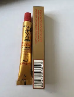 کرم تاخیری اروس گرید B  اصل انگلستان دارای پچ کد (بارکد اصالت کالا) پانزده میلی گرم تاریخ انقضا EROS CREAM 2026/10