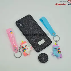 قاب گوشی سامسونگ GALAXY F22  مدل شاین سوارسکی+پاپ سوکت
