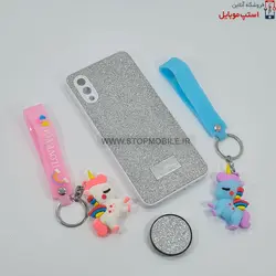 قاب گوشی سامسونگ GALAXY F22  مدل شاین سوارسکی+پاپ سوکت